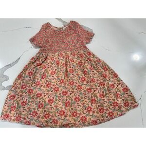 Peek Floral Kids Dress - Pink and Red